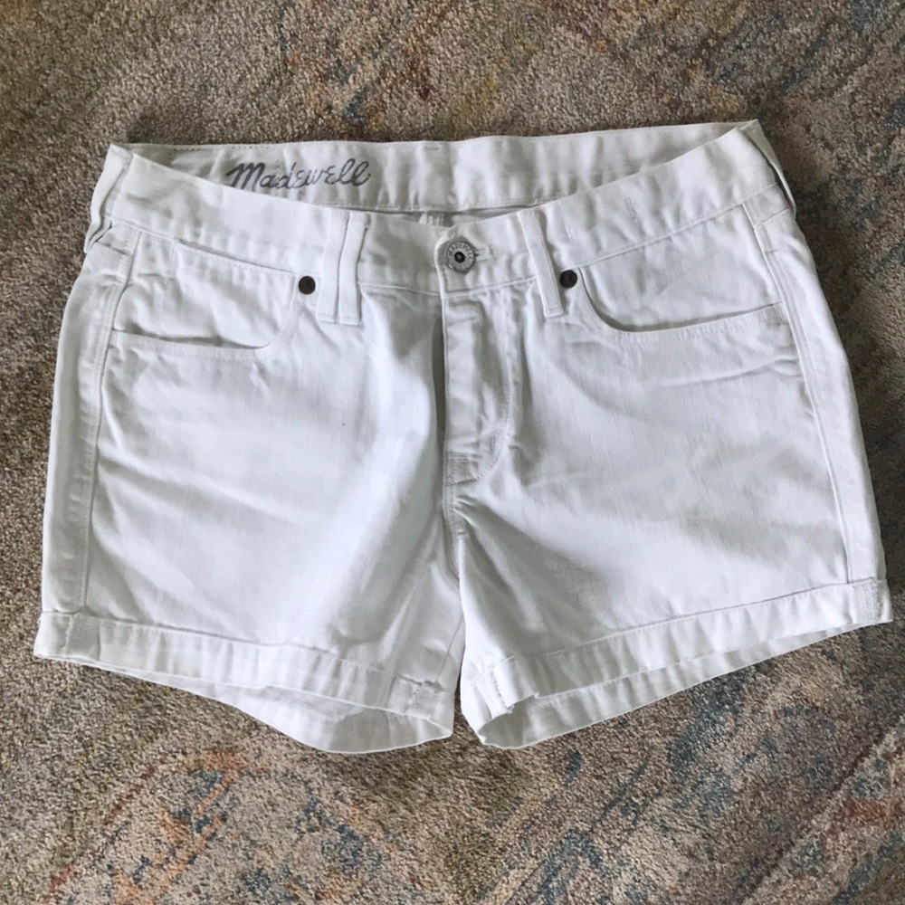 Madewell white Jean shorts